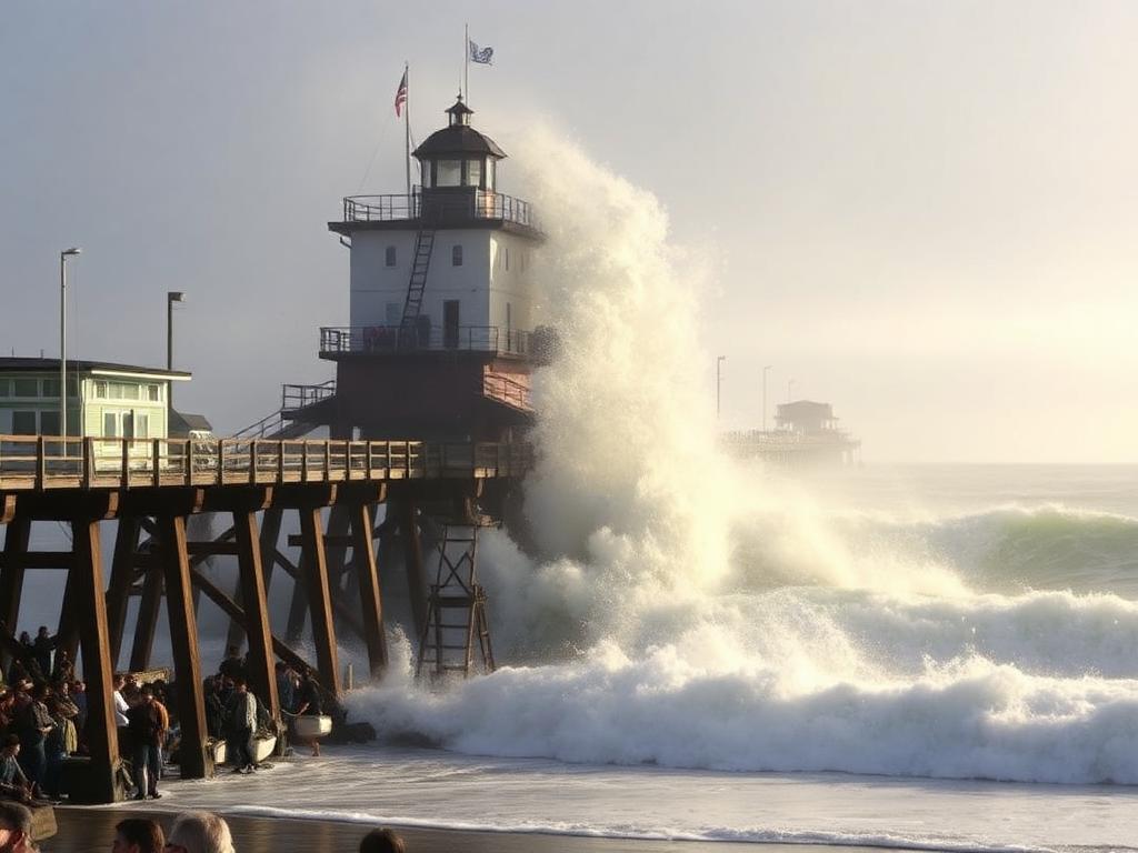 Santa Cruz Wharf Partially Collapses Amid High Surf